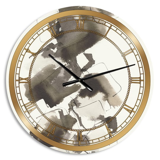 Designart 'Geometric Glam Square I Glam Wall Clock